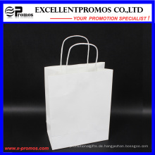 Kundenspezifisches Logo Weiß Kraft Einkaufstasche (EP-B581705)